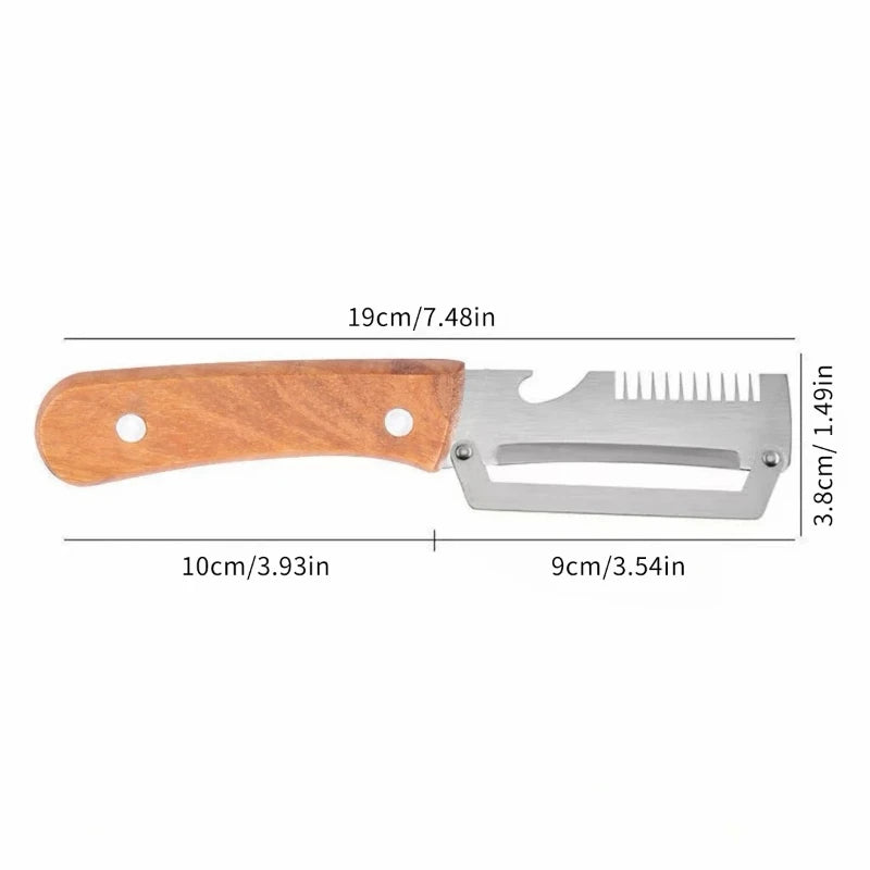 Wooden Handle Vegetable Peeler – Sharp Stainless Steel Blade