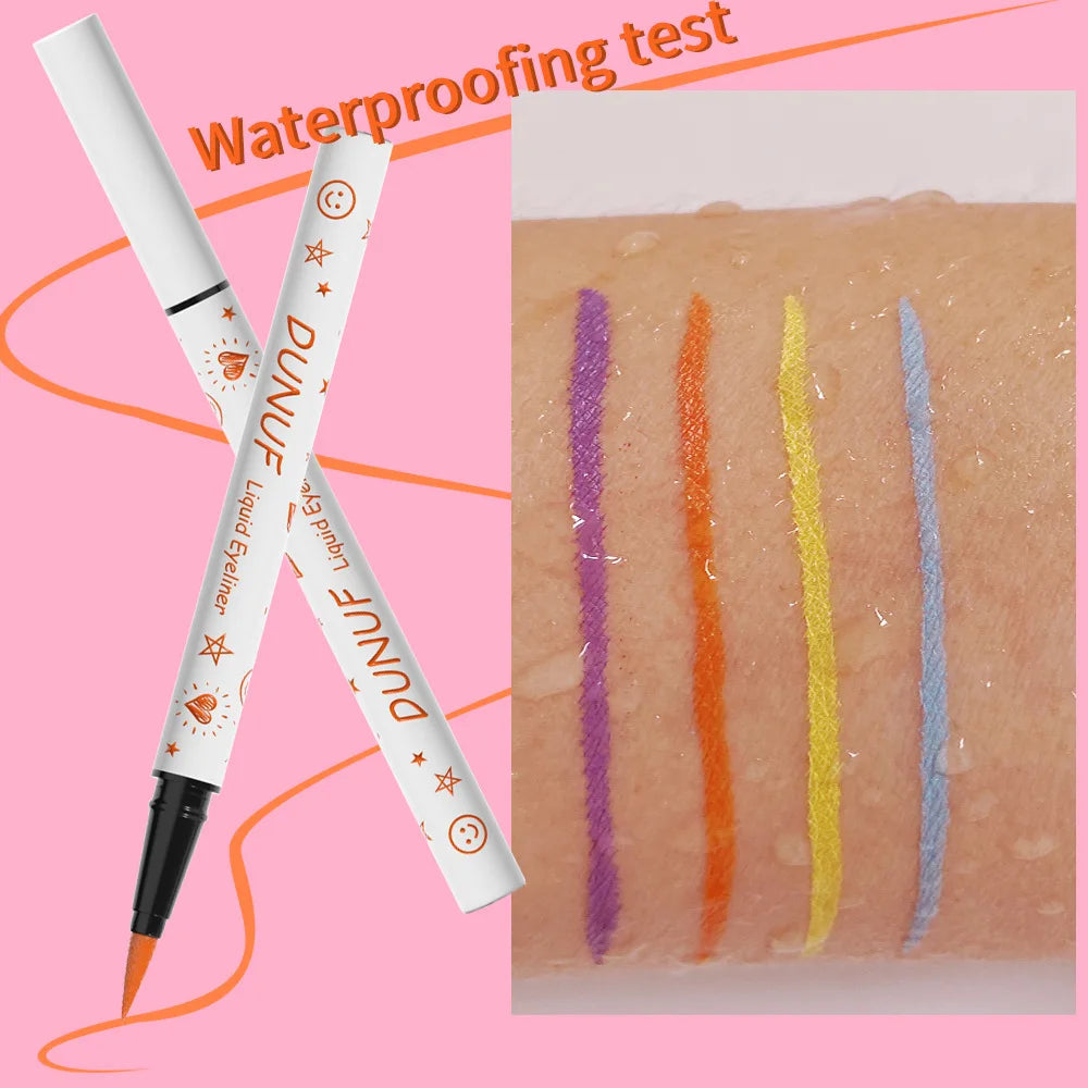 Blana 12-Color Matte Liquid Eyeliner Pen – Waterproof, 24Hr Liquid Eyeliner Pen PRIMED