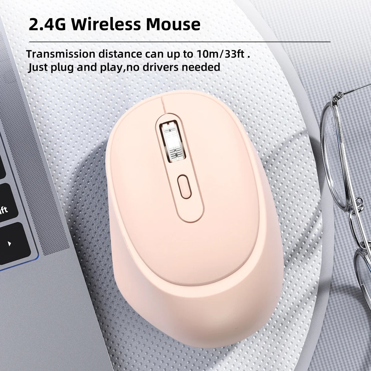 BalanceFit 2.4G Slim Wireless Mouse – Adjustable DPI, USB Wireless Mouse PRIMED