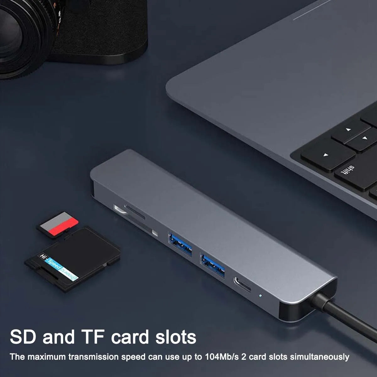 6-in-1 USB-C Hub | 4K HDMI, PD Charging & SD Card Reader USB-C Multiport Hub PRIMED