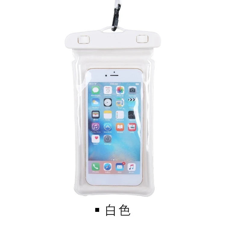 Waterproof Phone Pouch Touchscreen Dry Bag for Swimming Waterproof Phone Pouch PRIMED White PVC Case & Strap