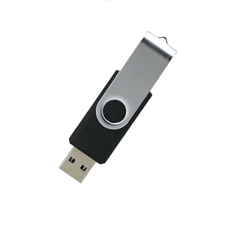 Custom Logo Metal Clip USB Flash Drives 10-Pack | 128GB–512MB USB Flash Drive PRIMED 1GB-10Pcs black