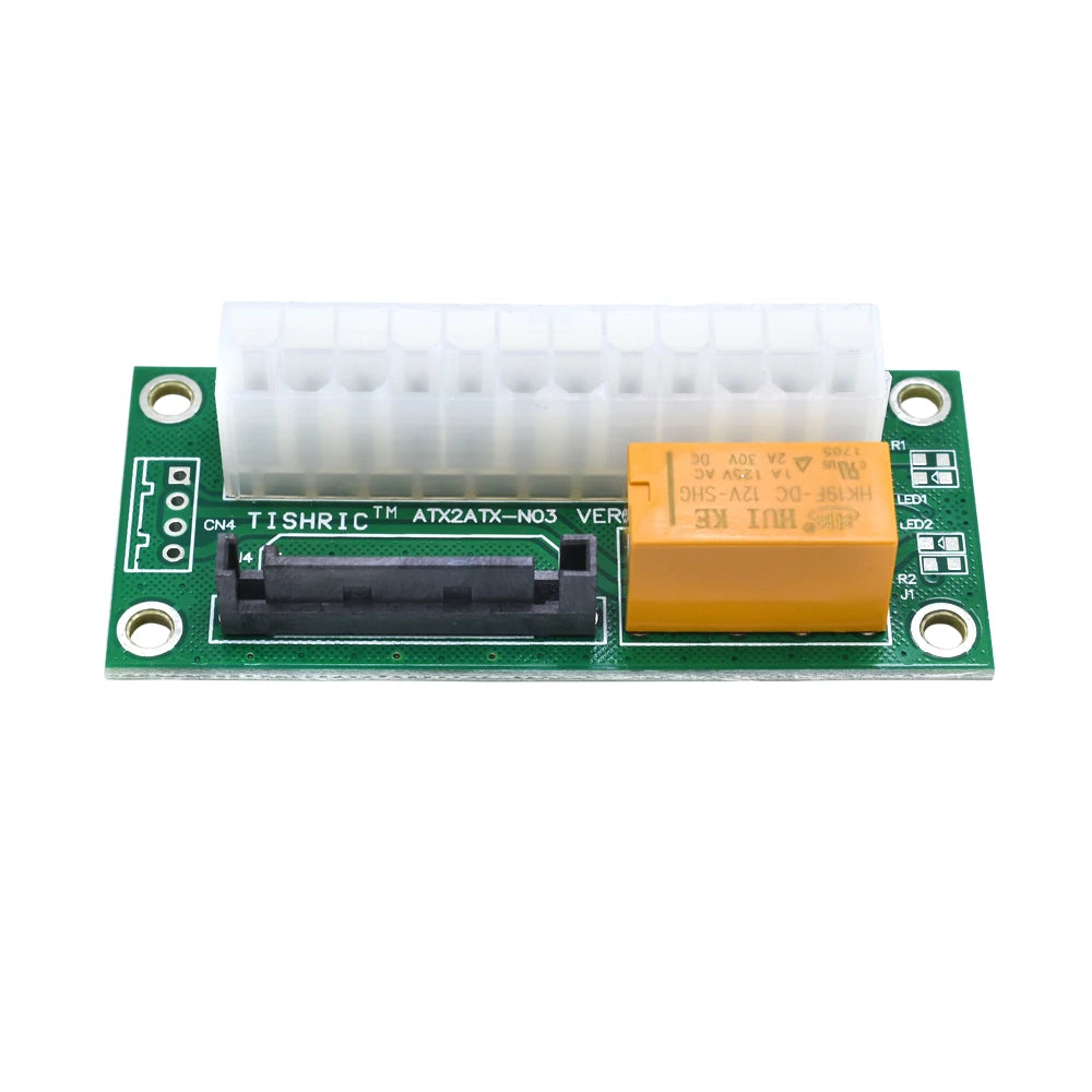 TISHRIC Add2PSU Dual PSU Synchronizer ATX 24-Pin SATA Molex PSU Synchronizer Adapter PRIMED