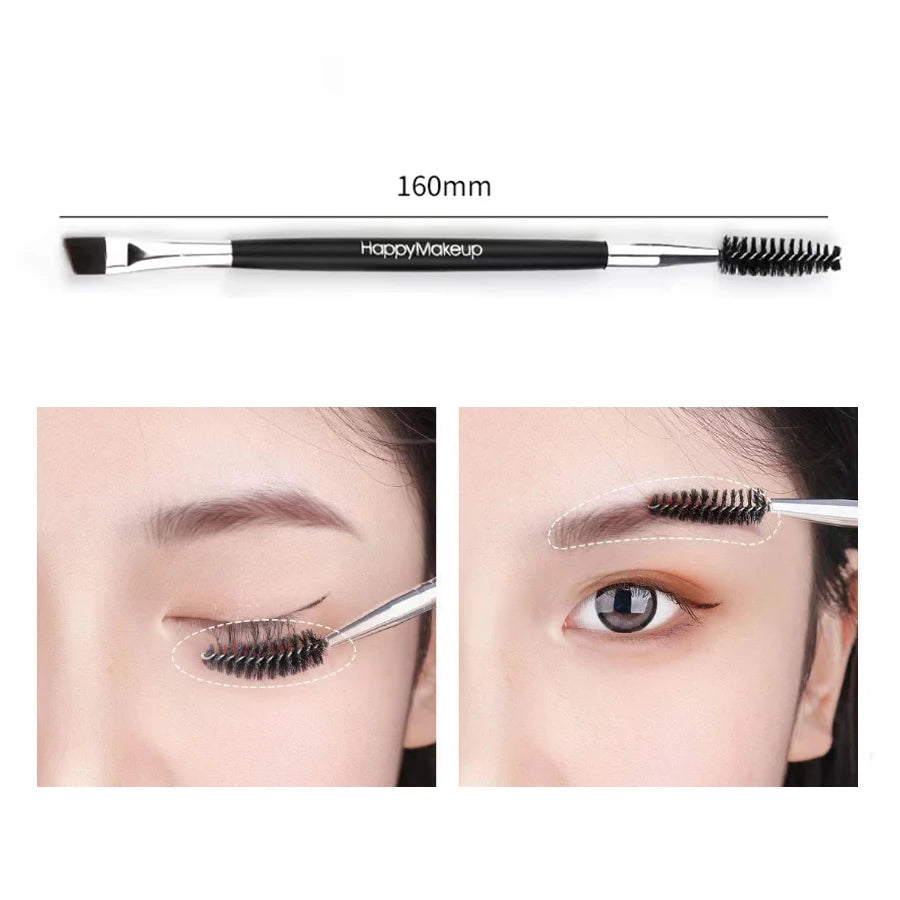 Double-Ended Eyebrow Brush & Spoolie Brow Grooming Tool Eyebrow Makeup Brush PRIMED