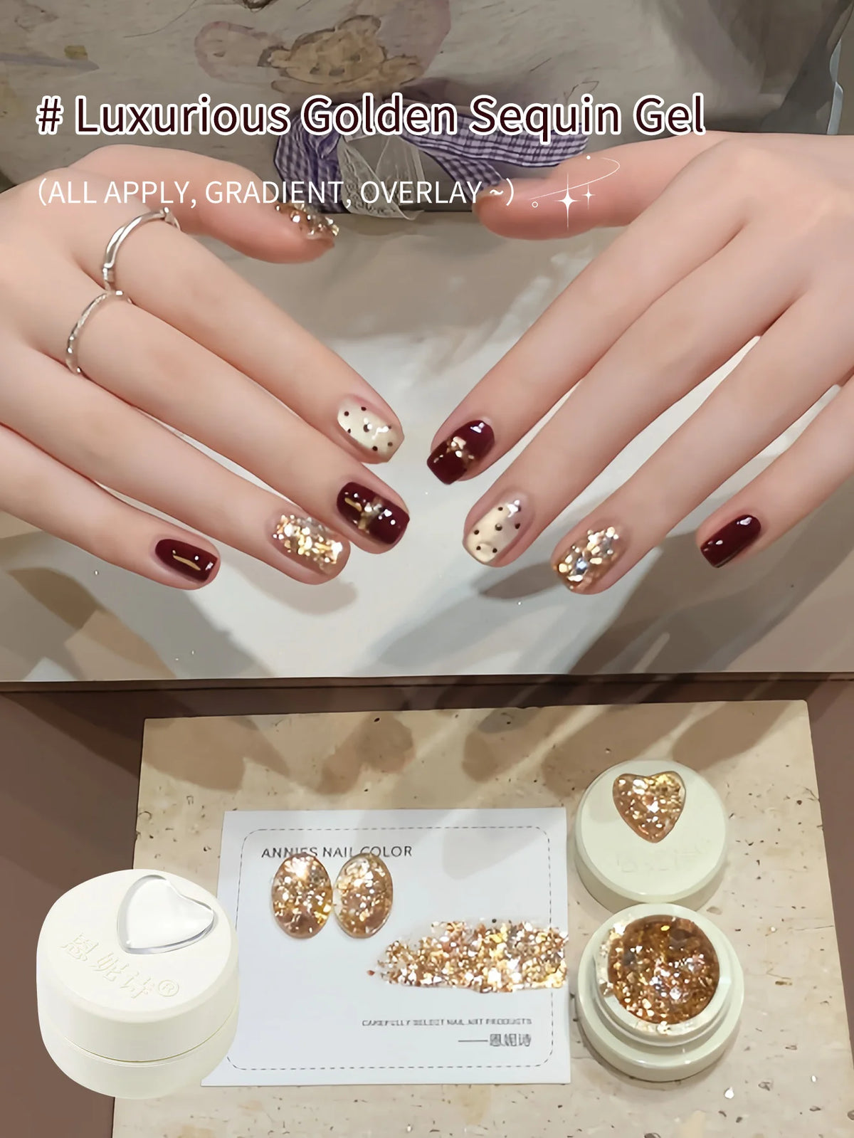 Luxury Gold Glitter Gel Nail Polish – Diamond Shimmer 5g