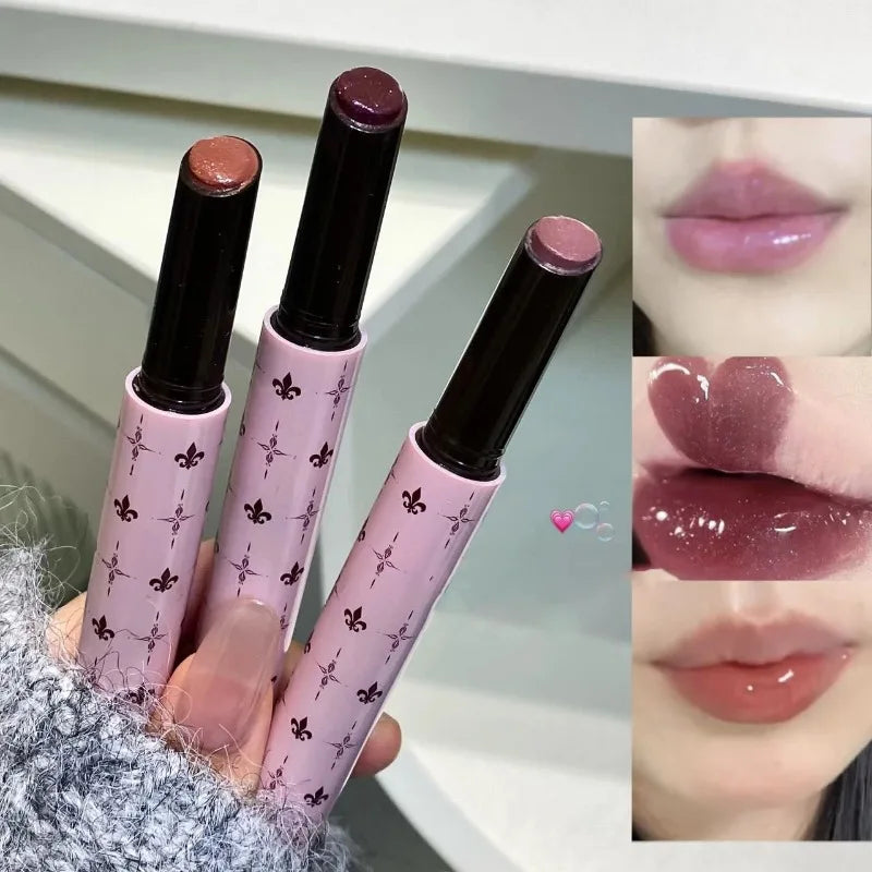 Mulberry Purple Shimmer Lip Jelly Pen | Mirror Gloss Lipstick Shimmer Lip Gloss PRIMED