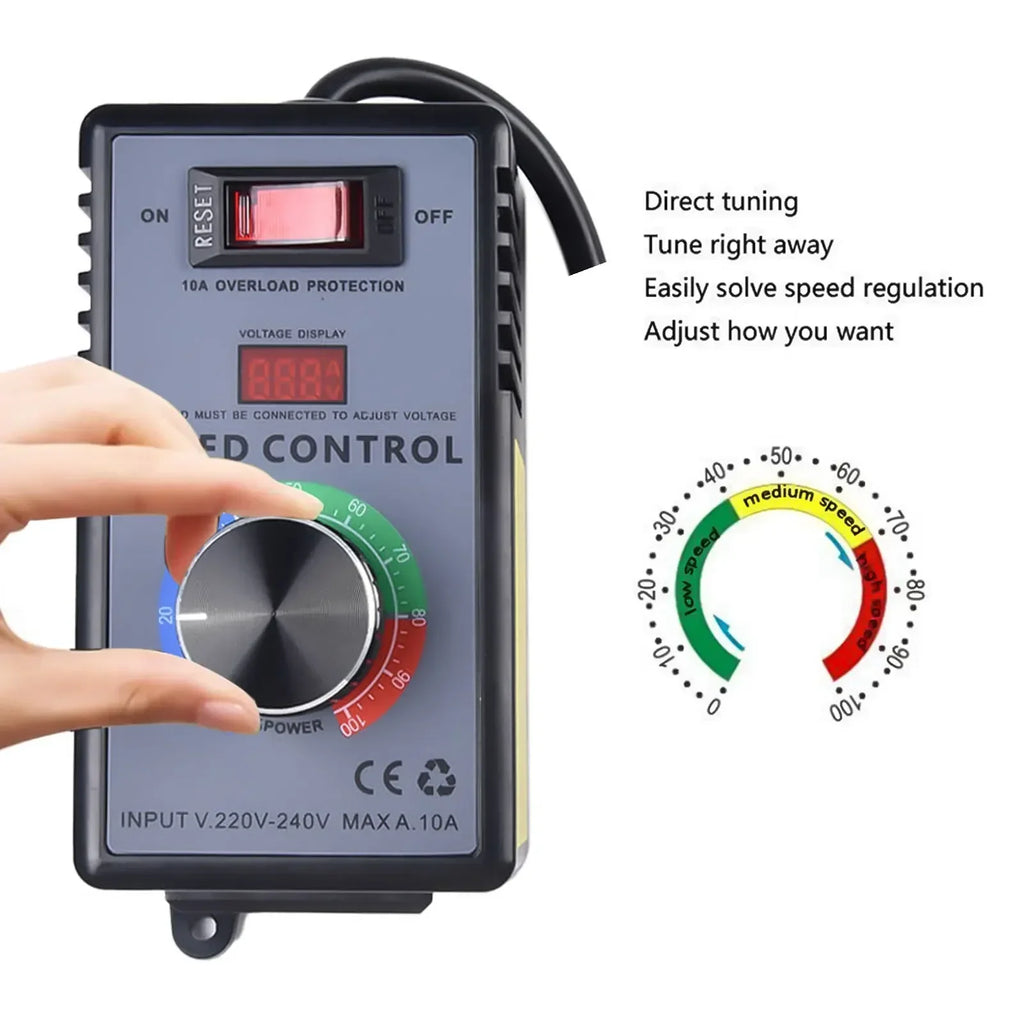 Stepless Speed Controller Switch AC 220V for Power Tools & Fans