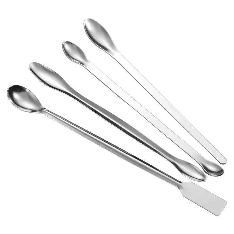 Double-Ended Stainless Steel Lab Spatula Sampling Spoon