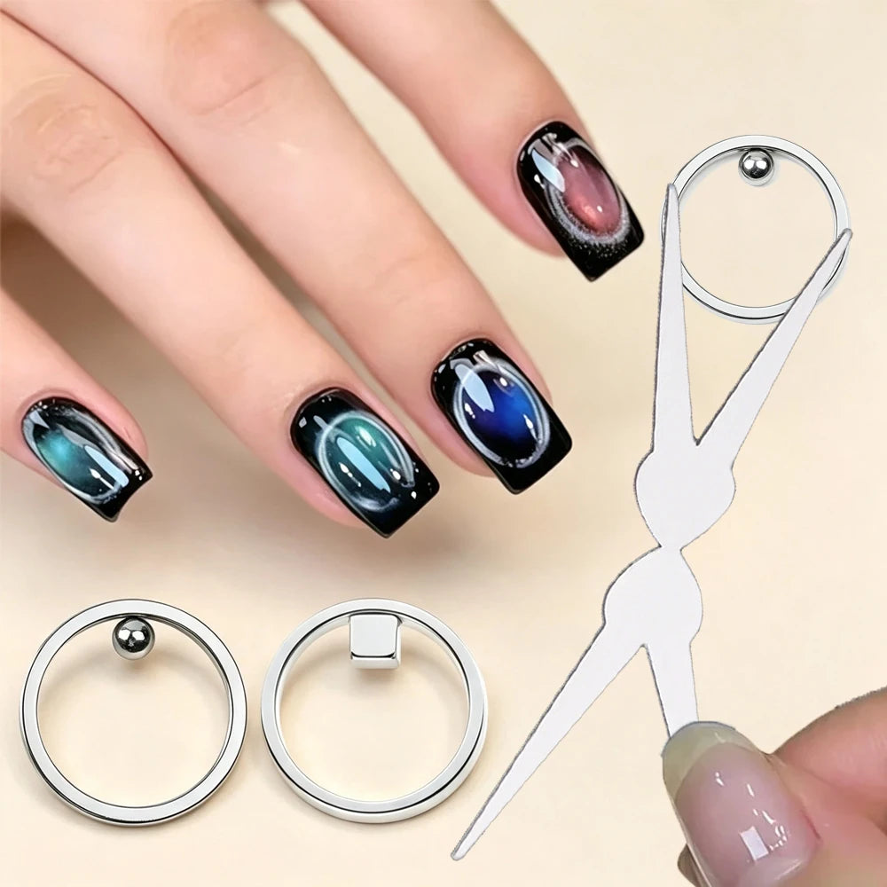 Halo Cat Eye Ring Nail Magnet Set – Void & Galaxy Effects Nail Magnet Tool PRIMED