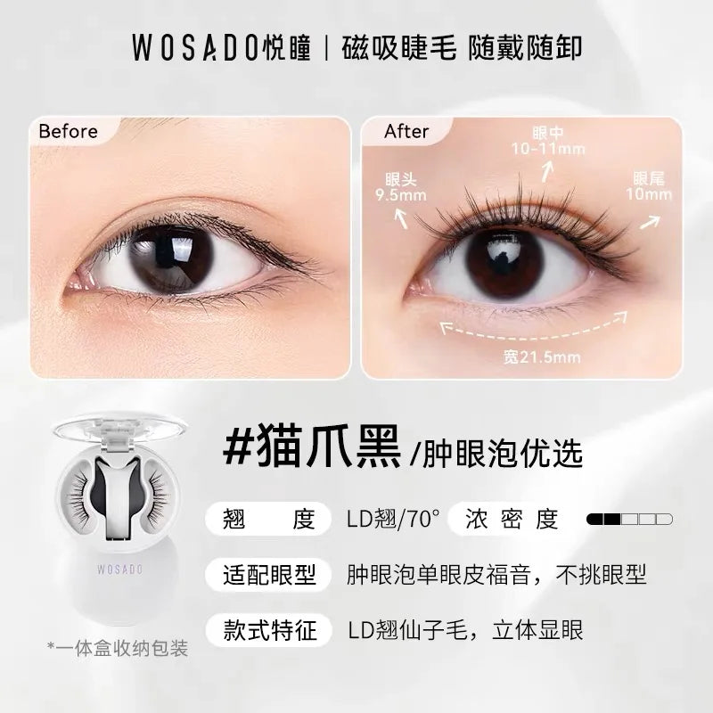 Magnetic False Eyelashes – No Adhesive Reusable Lash Clip Magnetic False Eyelashes PRIMED bmzh China Mainland