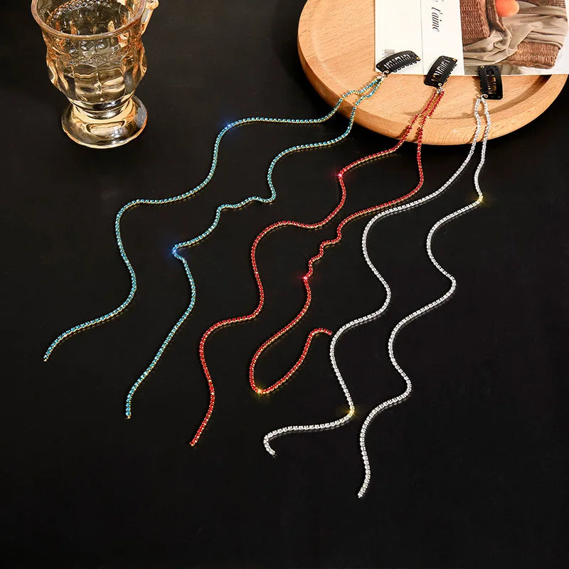 Rhinestone Tassel Hair Chain Clip – Braided Wig Extension