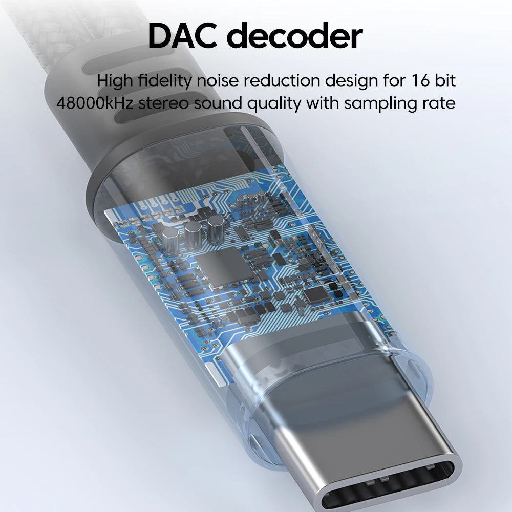 USB-C to Dual 3.5mm Audio Adapter with DAC | elough