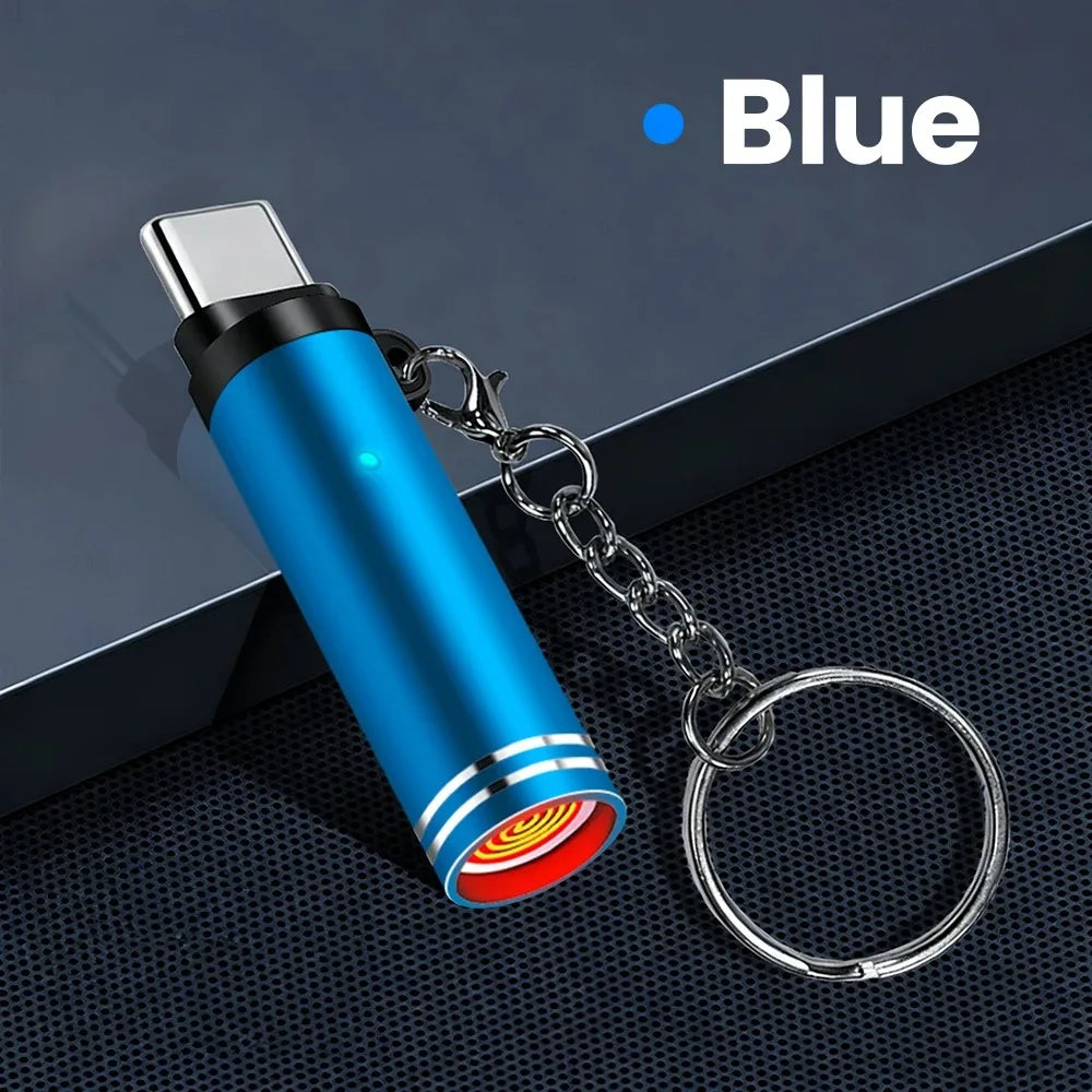 Mini USB-C Electric Arc Lighter for iPhone 15 16 17 USB-C Arc Lighter PRIMED Blue