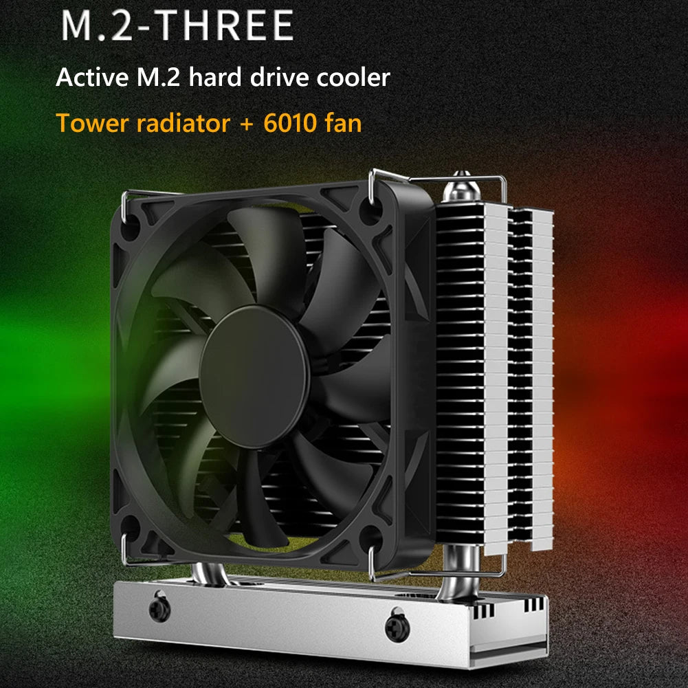 M.2-THREE M.2 2280 SSD Heatsink with 6010 Fan | PCIe 4.0/5.0 SSD Heatsink Cooler PRIMED