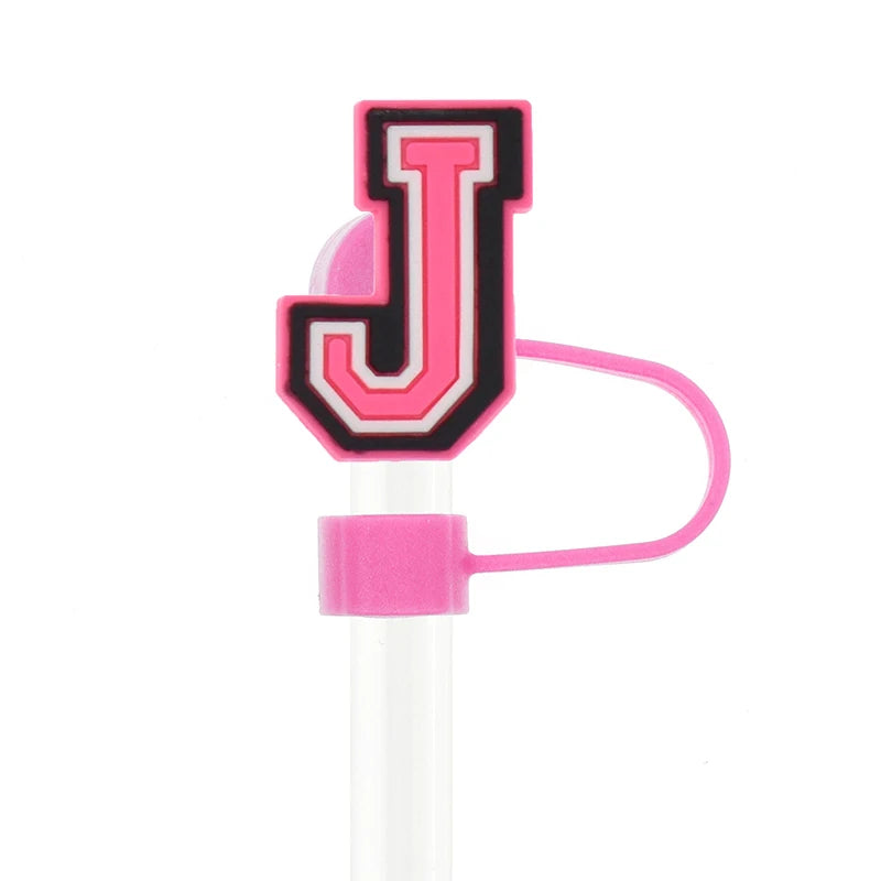 Silicone Letter Straw Cover Caps for Stanley 30 & 40oz Tumblers