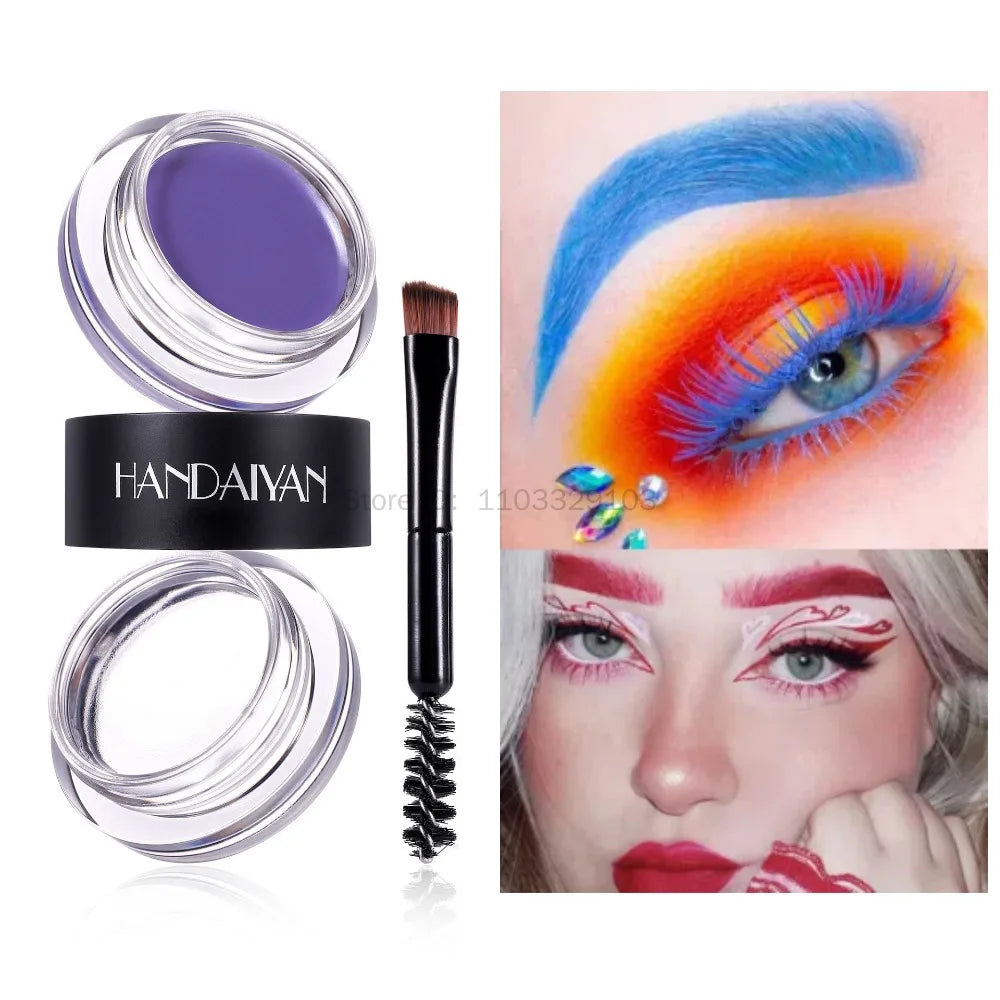 HANDAIYAN 8-Color Waterproof Eyebrow Styling Cream 2 in 1 Eyebrow Styling Cream PRIMED