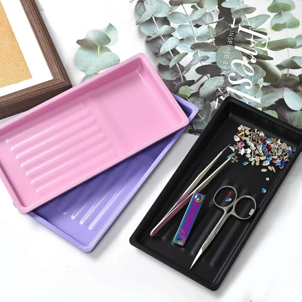 Stainless Steel Nail Art & Cosmetic Tool Tray 20×10cm Nail Art Tray PRIMED
