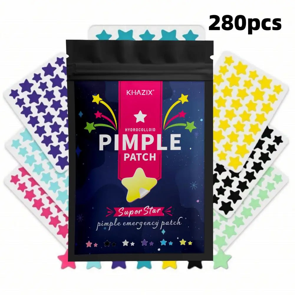 Ultra-Thin Star Acne Patches – Multi-Color Concealer Dots