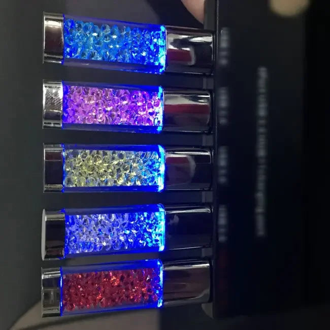 Crystal Blue Light USB 2.0 Flash Drive 128MB–64GB | KFHIREW USB Flash Drive PRIMED