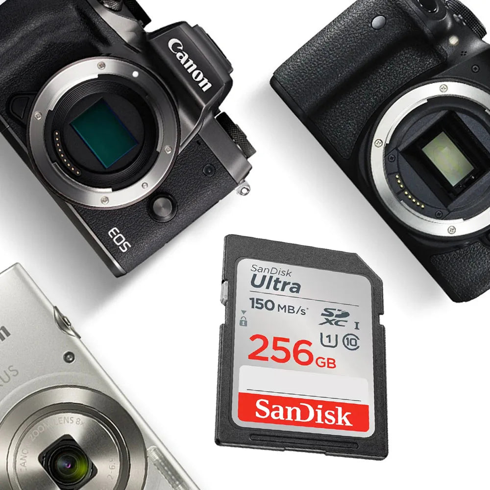 SanDisk SD Card 32GB–256GB U3 V30 4K UHD | Up to 200MB/s Flash Memory Card PRIMED