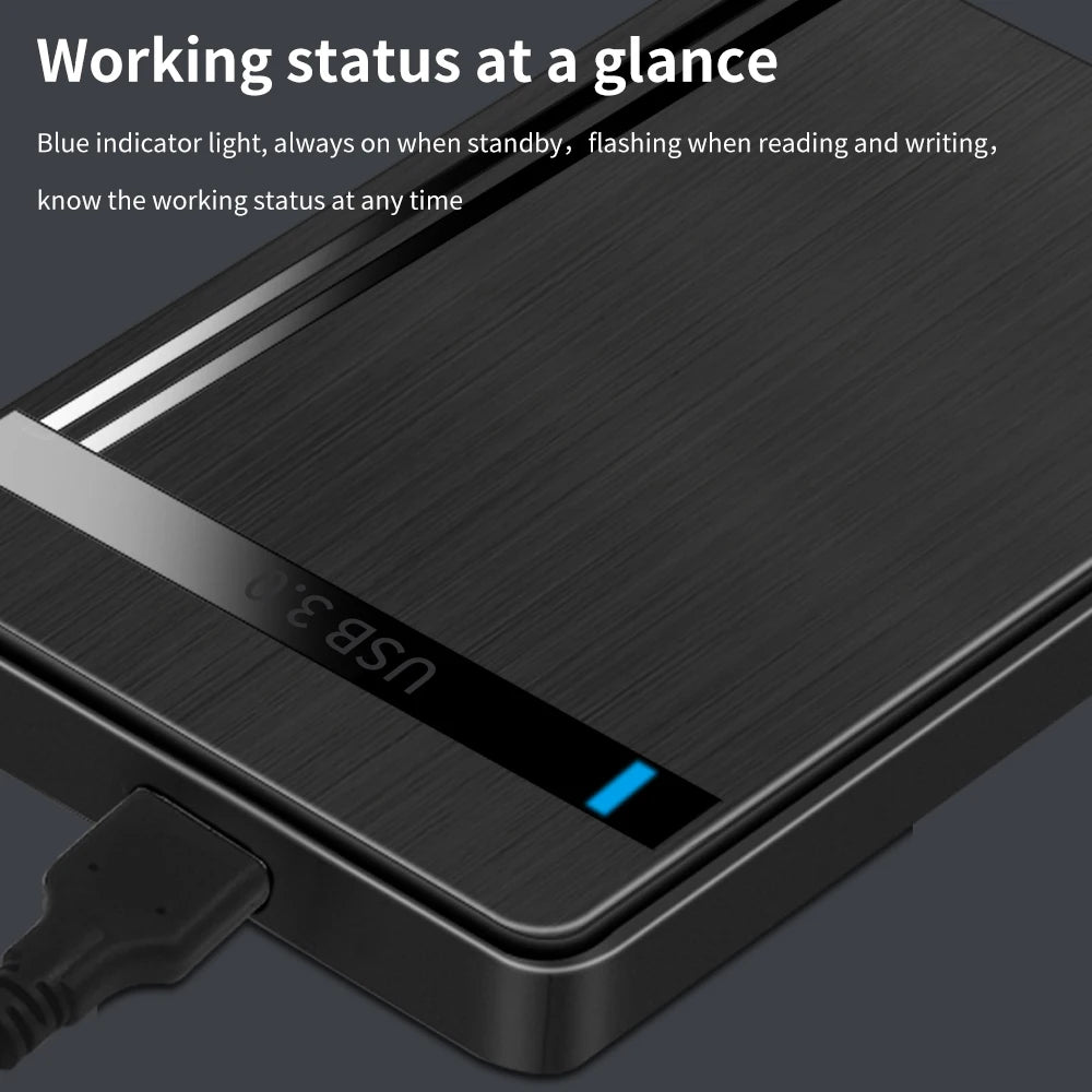 TISHRIC 2.5" SATA to USB 3.0 External Hard Drive Enclosure 10TB Hard Drive Enclosure PRIMED