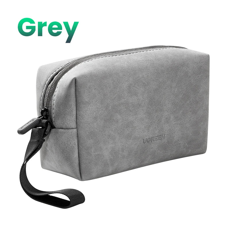 UGREEN Leather Digital Organizer Bag – Cables & Accessories Digital Accessories Organizer PRIMED Grey Russian Federation