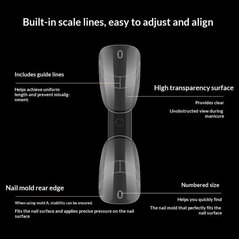 2-in-1 French Nail Dual Forms – Oval & Almond Acrylic Mold