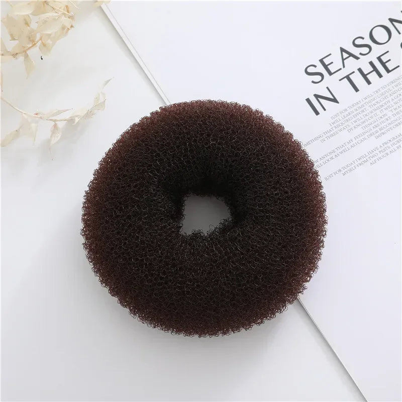 Hair Bun Donut Foam Sponge Ring Styling Tool – Women & Girls Hair Bun Styling Tool PRIMED Coffee -Plus