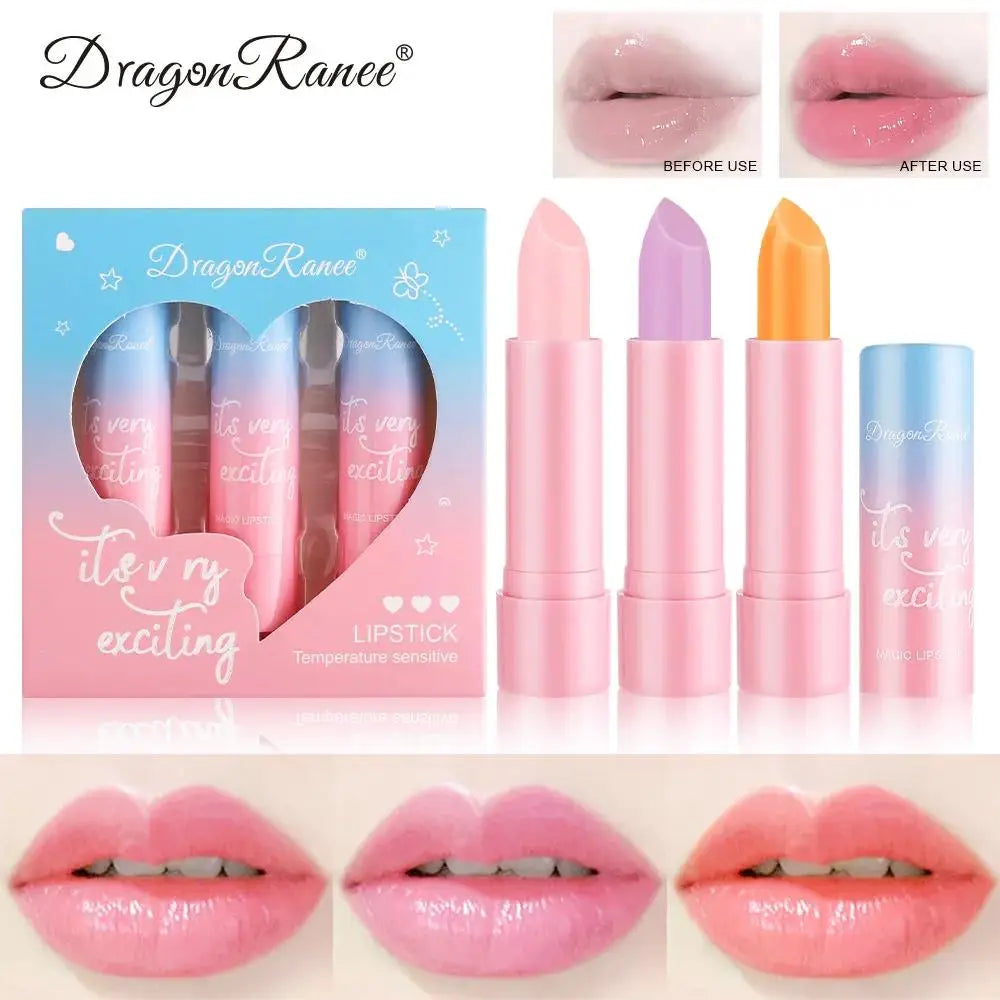 Dragon Ranee 3-Piece Moisturizing Color-Change Lipstick Set Lipstick Set PRIMED