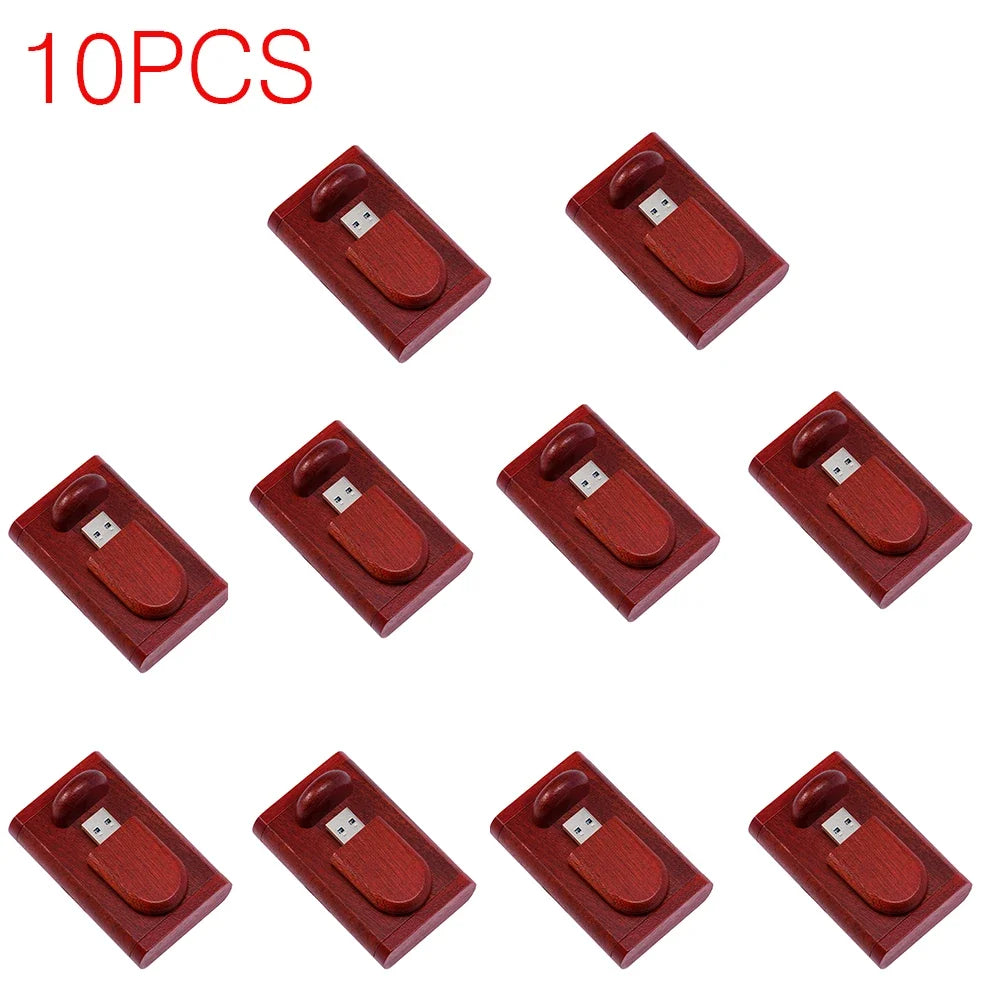 10-Pack Bamboo USB Flash Drives | Free Custom Logo 64GB/32GB USB Flash Drive PRIMED 32GB 10PCS-LOT-Rose China Mainland