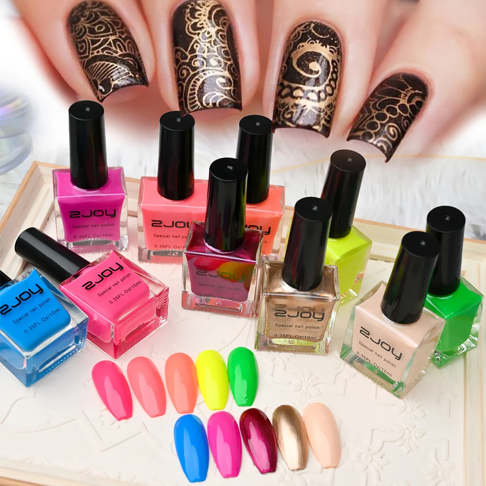 UV LED Stamping Gel Nail Polish 10ml | Vivid Nail Art Lacquer