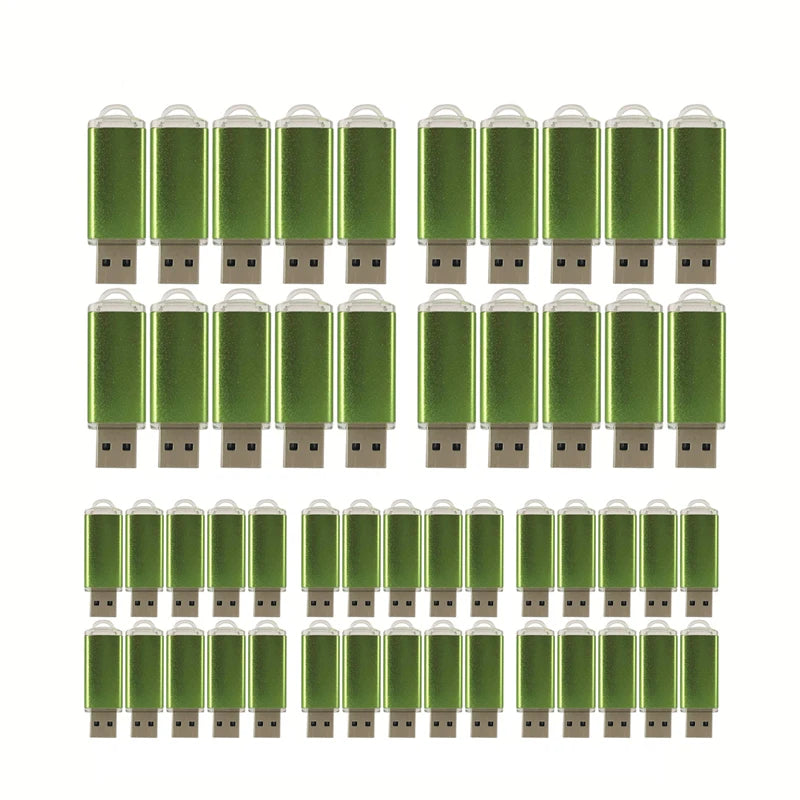 50-Pack Swivel USB 2.0 Flash Drives 4GB–128GB Bulk Pendrives USB Flash Drive PRIMED green-L 512M