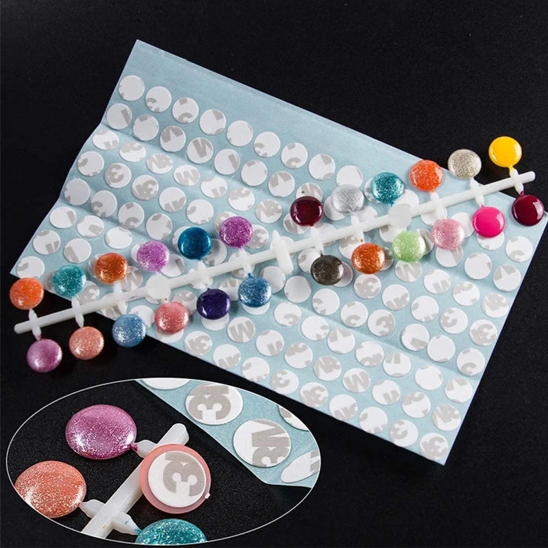 120 Pcs Round Nail Swatch Sticks – Gel Polish Color Display Nail Swatch Display PRIMED