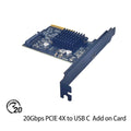USB 3.2 Gen2×2 20Gbps PCIe x4 to Type-C Expansion Card PCIe Expansion Card PRIMED 20Gb USBC PCIE Card