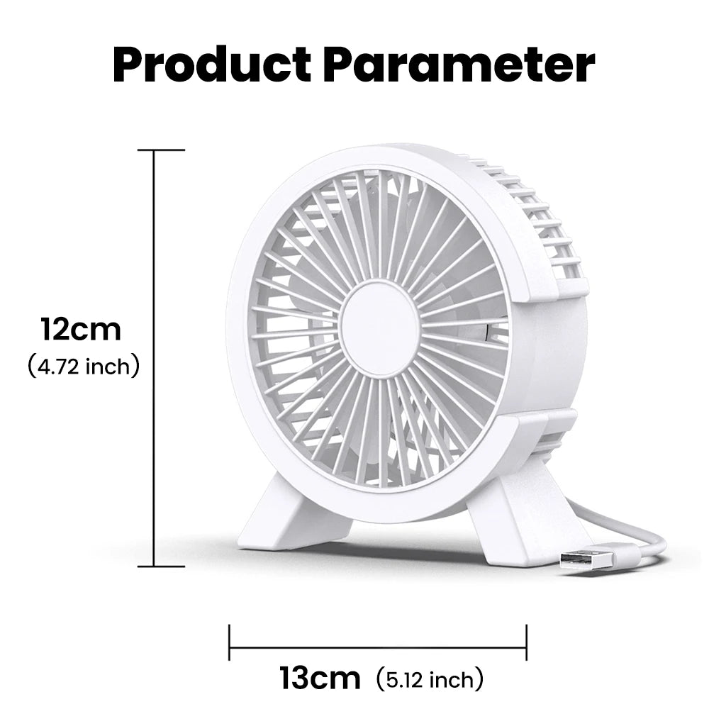 USB Mini Portable Desktop Fan – USB & Power Bank Compatible USB Desktop Fan PRIMED