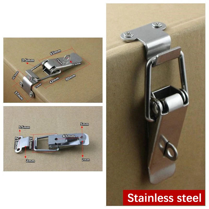 Stainless Steel Spring Toggle Draw Latch Hasp Clasp Lock
