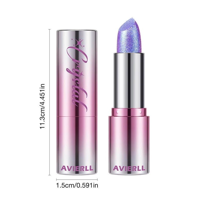 6-Color Polarized Shimmer Metallic Lipstick – Glitter Lip Tint