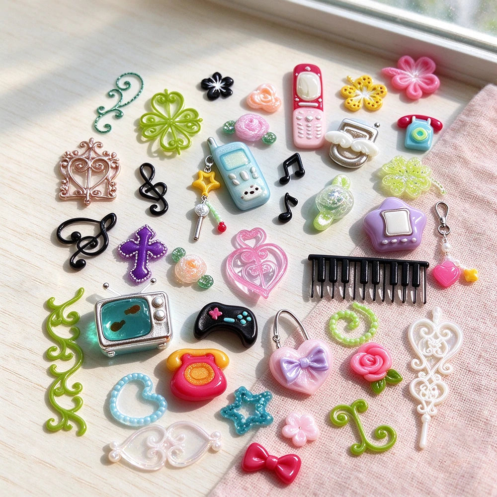 Y2K Flower Bow Nail Art Silicone Molds – Retro Hearts & Floral