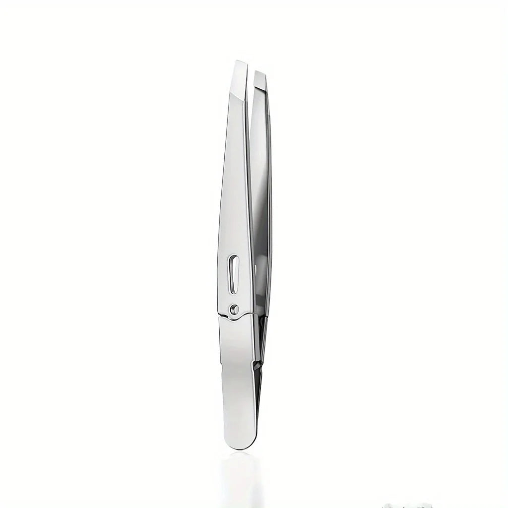 Stainless Steel Slant Tip Eyebrow Tweezers – Precision Grooming