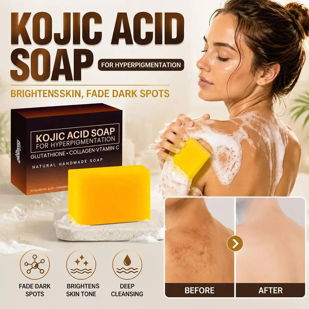 Kojic Acid & Turmeric Brightening Soap Bar 100g | Face & Body Skin Brightening Soap PRIMED