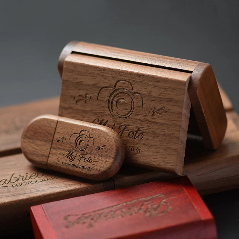 Wooden USB Flash Drive 4–64GB | Free Custom Logo | Gift Box USB Flash Drive PRIMED
