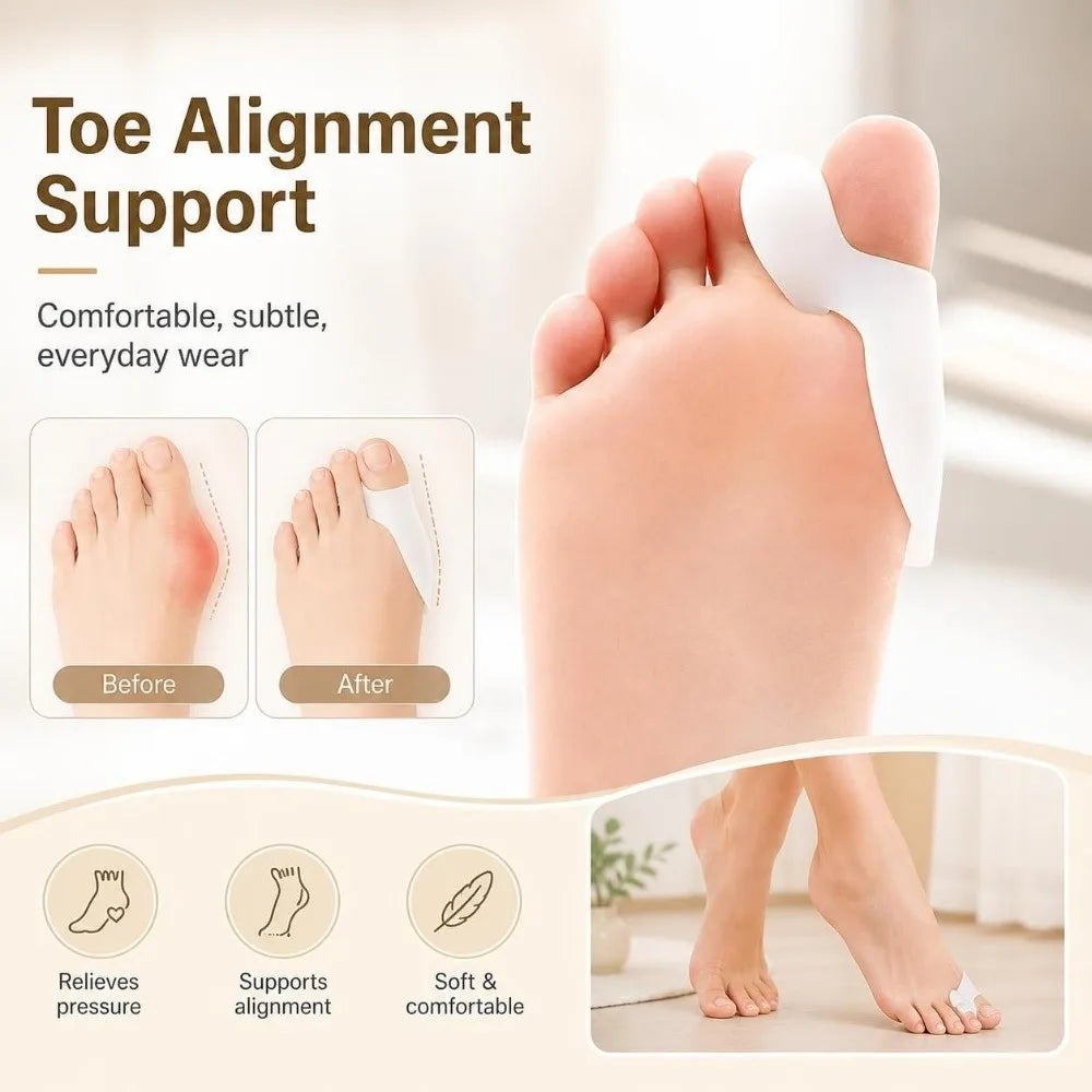 Silicone Big Toe Separator – Breathable Elastic Toe Spacer Pair Toe Separator PRIMED