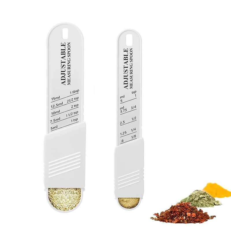 Adjustable Measuring Spoons Set – Tablespoon & Teaspoon Measuring Spoon Set PRIMED