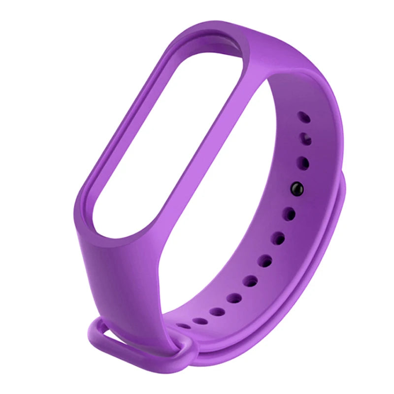 Silicone Strap for Xiaomi Mi Band 3 4 5 6 7 – Sport Band Smartwatch Band PRIMED Purple For Mi band 5 6