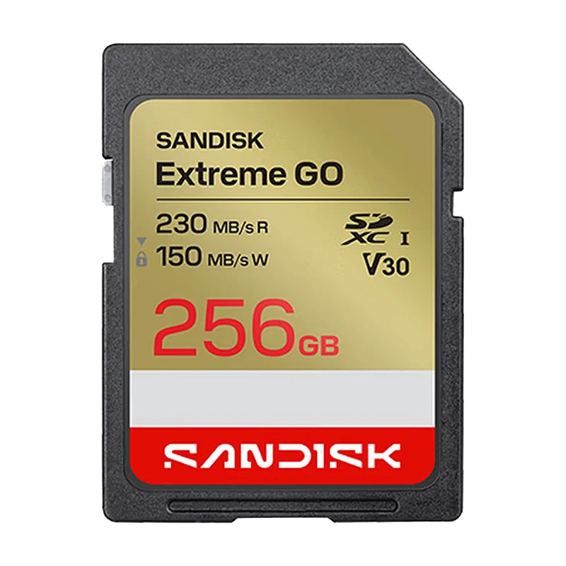 SanDisk Extreme GO SD Card UHS-I V30 | 32GB–256GB | 4K UHD SD Memory Card PRIMED 256GB