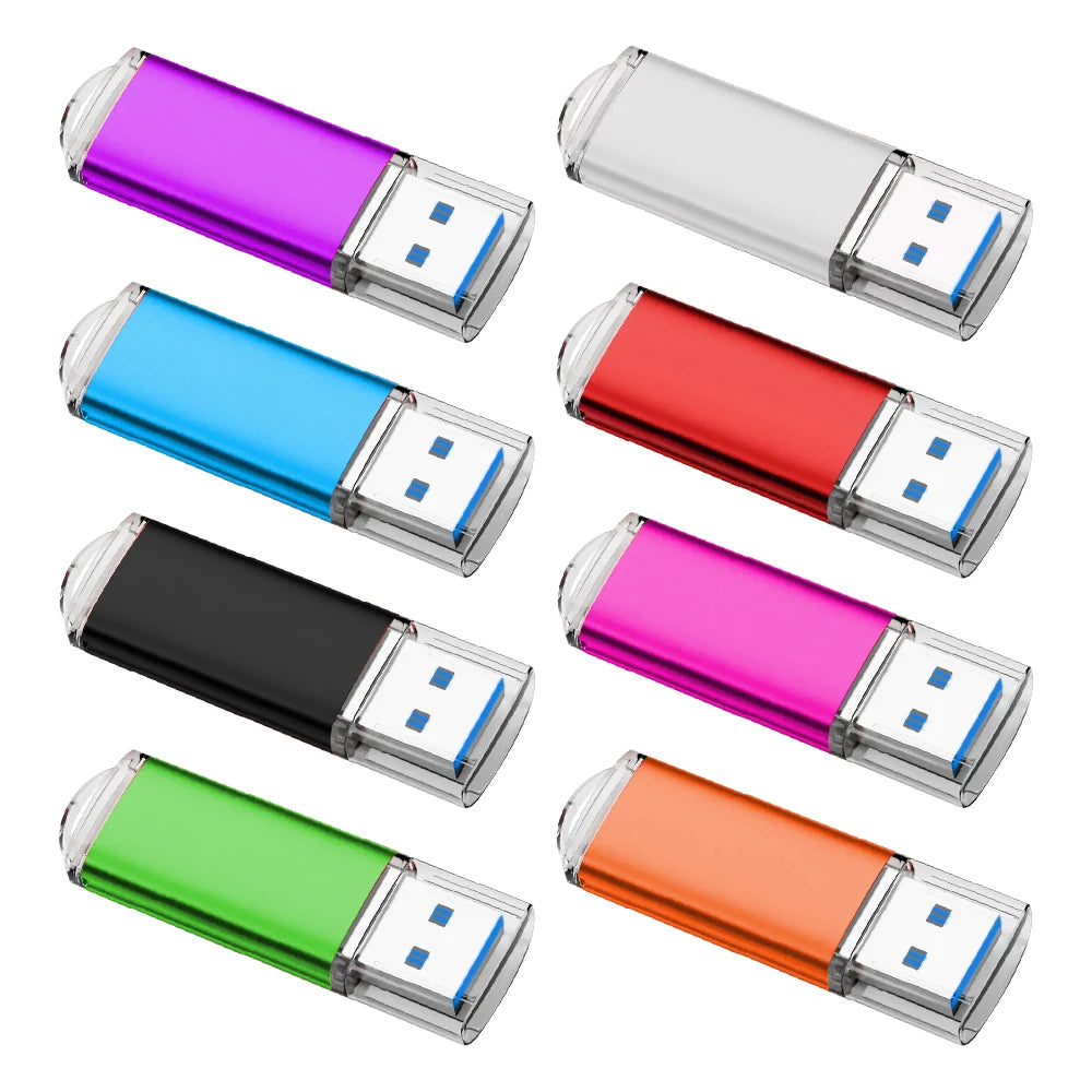 100-Pack Custom Logo USB 3.0 Flash Drives 8GB–128GB Metal USB Flash Drive PRIMED