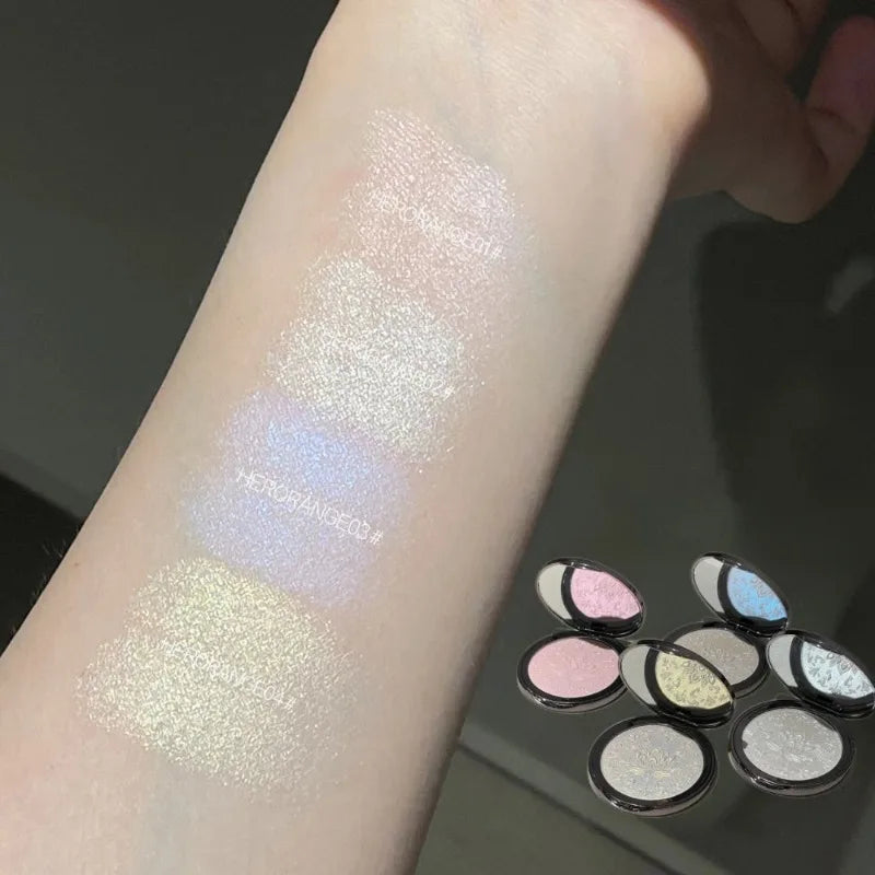 Diamond Glitter Highlighter Palette – Shimmer Eyeshadow Powder Highlighter Palette PRIMED