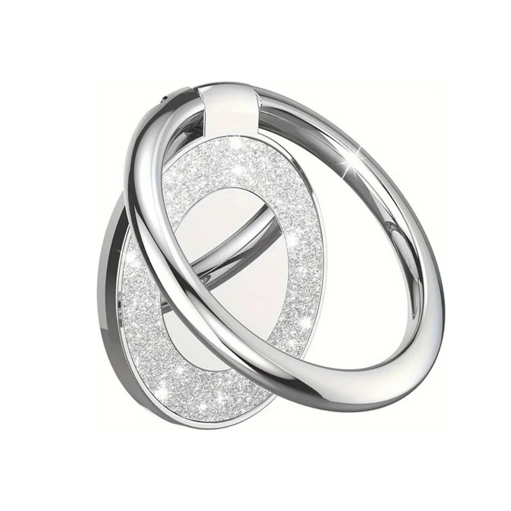 Ultra-Thin Finger Ring Phone Holder – 360° Rotation Kickstand Phone Ring Holder PRIMED Silver