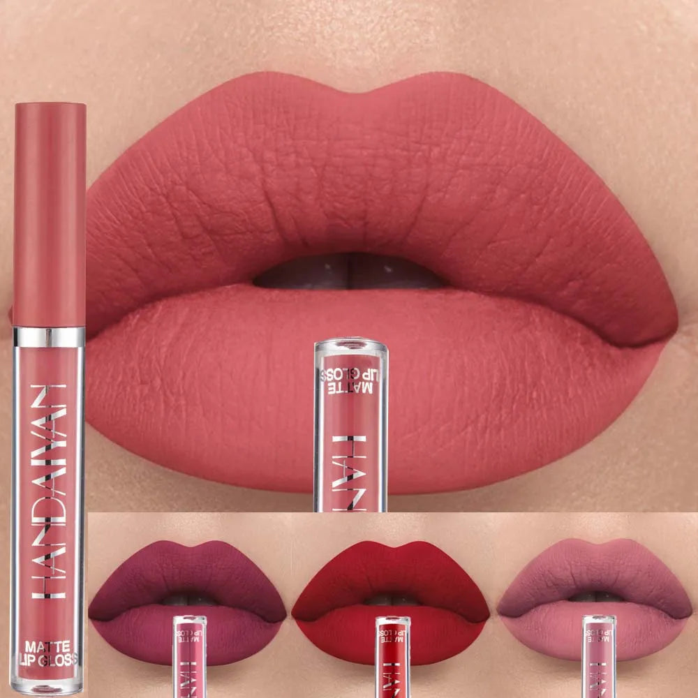 Handaiyan 12-Color Matte Liquid Lipstick – Waterproof Lip Tint Liquid Lipstick PRIMED