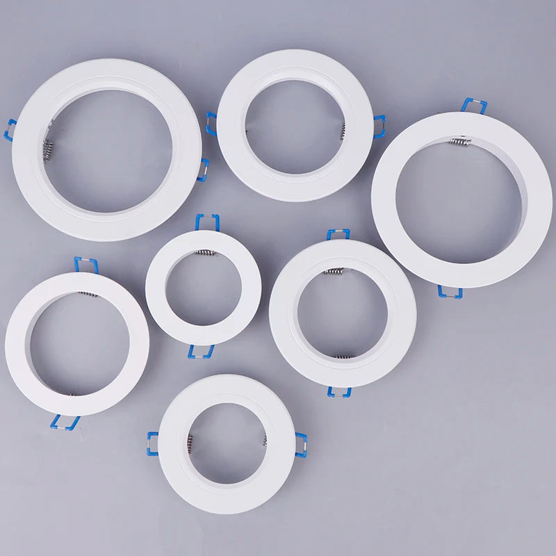 LED Downlight Hole Cover Ring – White Remedial Adapter Frame